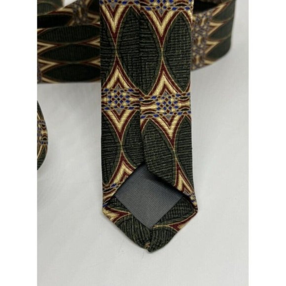 Barbara Blank New York Mens Neck Tie Multicolor Geometric Tie All Silk Handmade - Picture 10 of 10